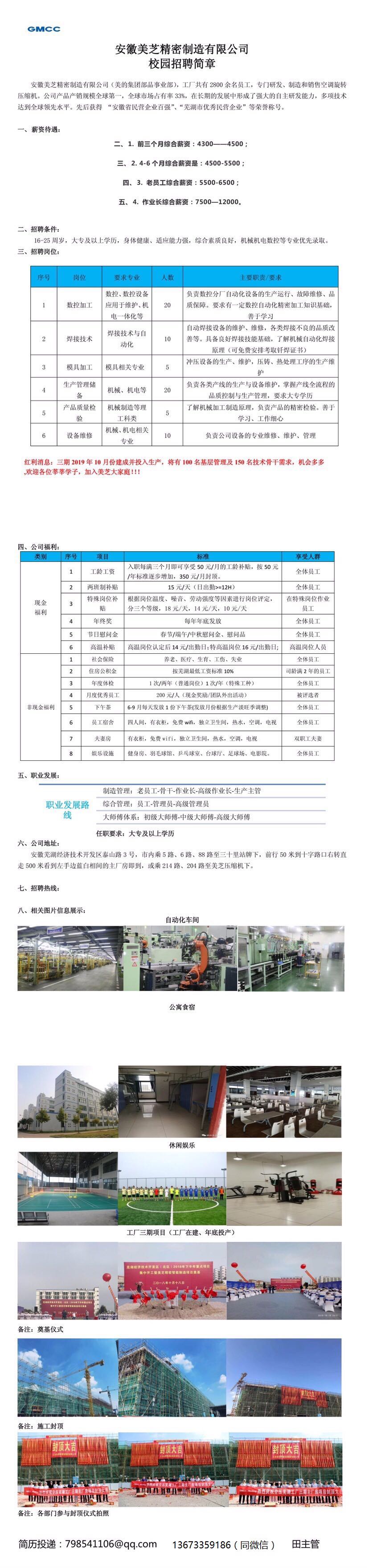 美的集团机电事业群安徽美芝精密制造有限公司2021校园招聘